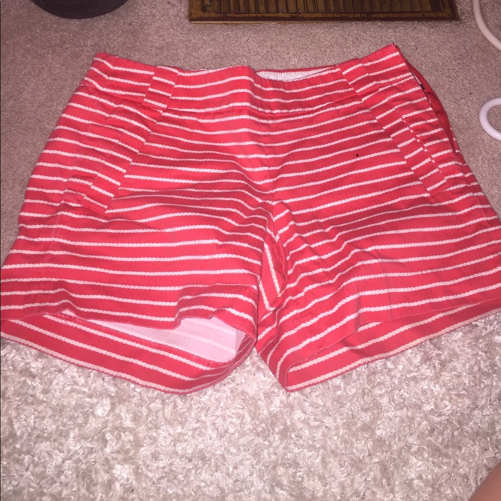 striped j crew chino shorts