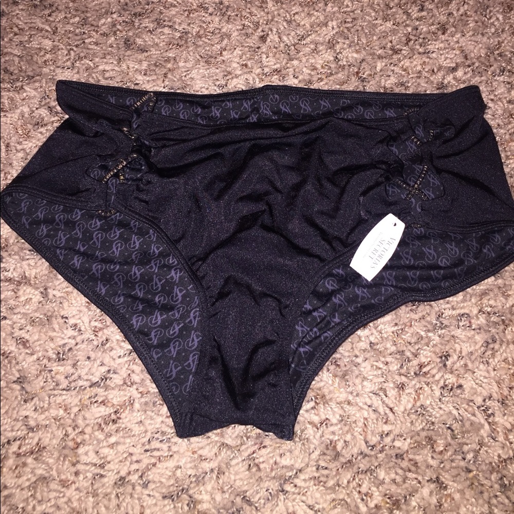 Black victorias secret high wasted bikini bottoms