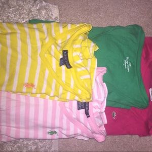 pack of 4 shirts - J crew ralph lauren and lacoste