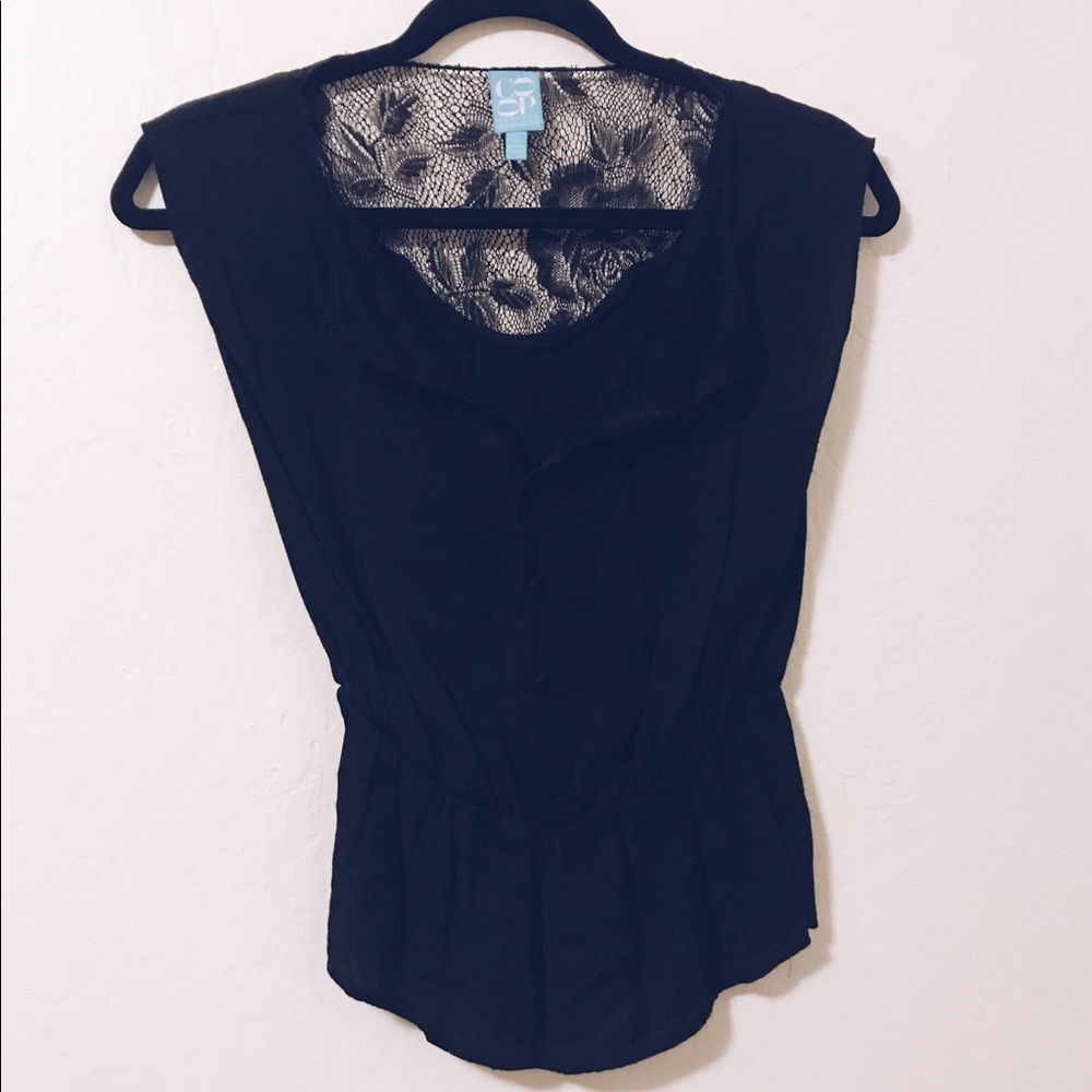 Barneys co op lace detail shirt