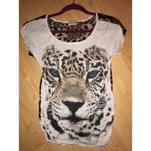 Animal print tee