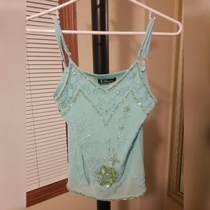 Baby Blue Sheer Tank Top