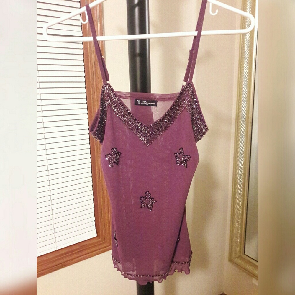 Purple Sheer Tank Top