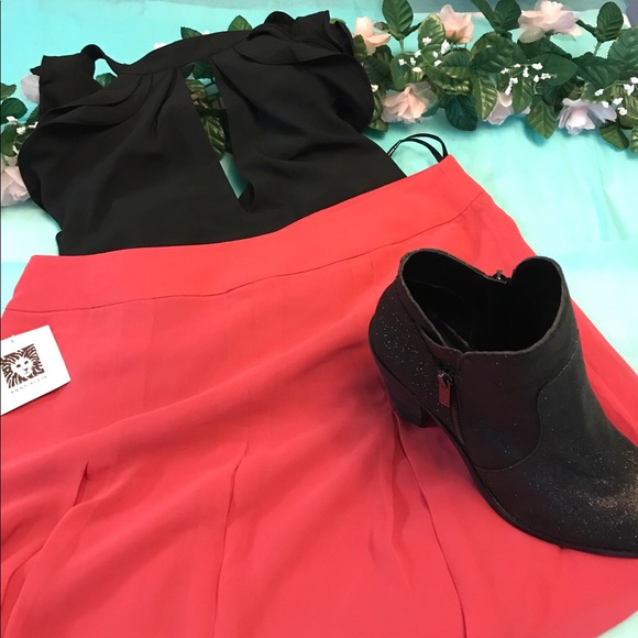 NWT Valentines Date Pleated Chiffon Skirt - Picture 2 of 6