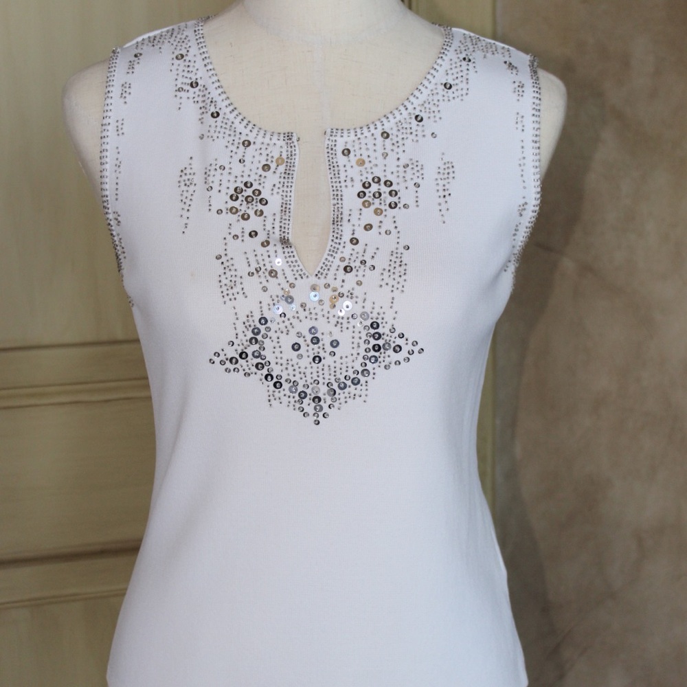 JOSEPH A Beaded Tank Top