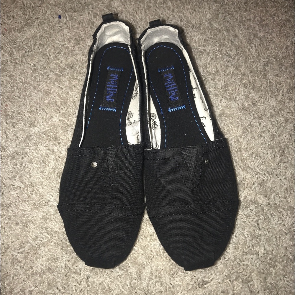 Black slip-on shoes