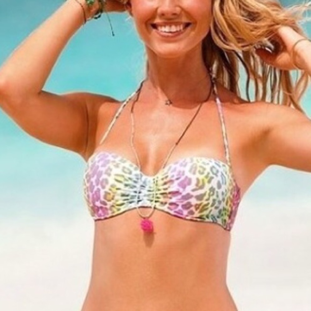 Victoria Secret Neon Leopard Bikini Top
