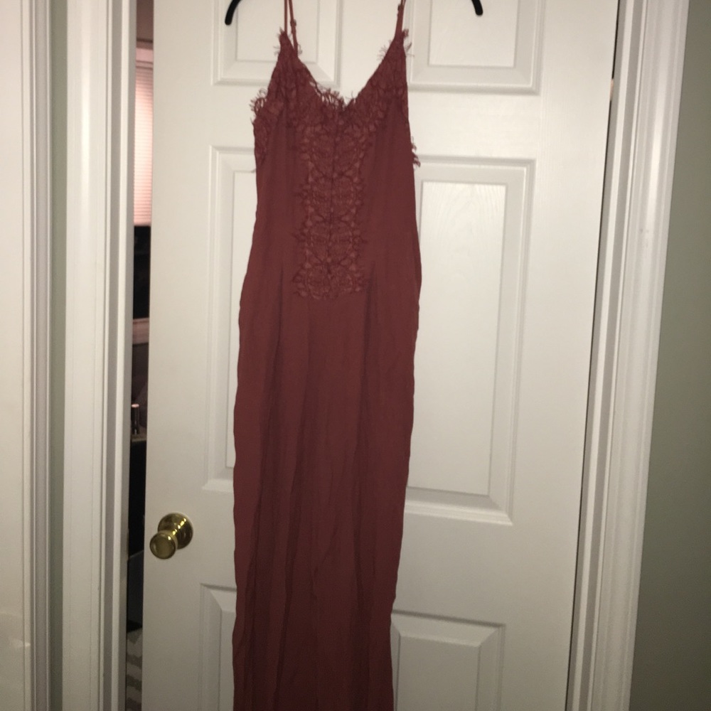 Dark pink/brown jumpsuit