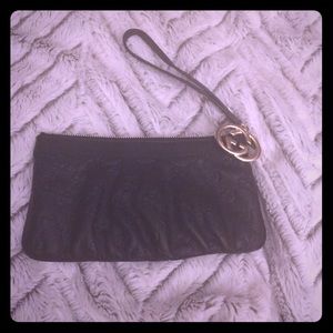 Authentic black Gucci wrislet