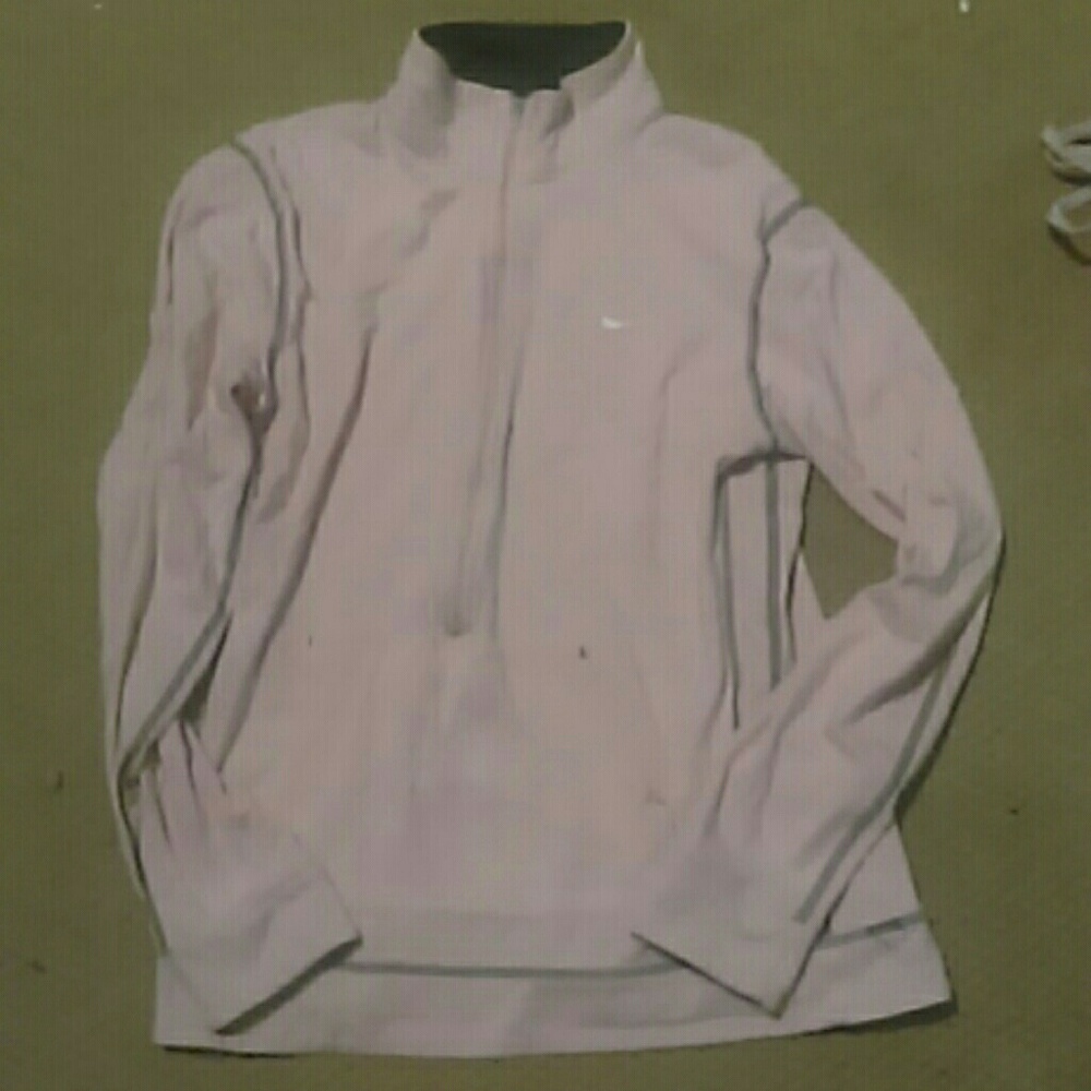 Baby pink Nike half Zip