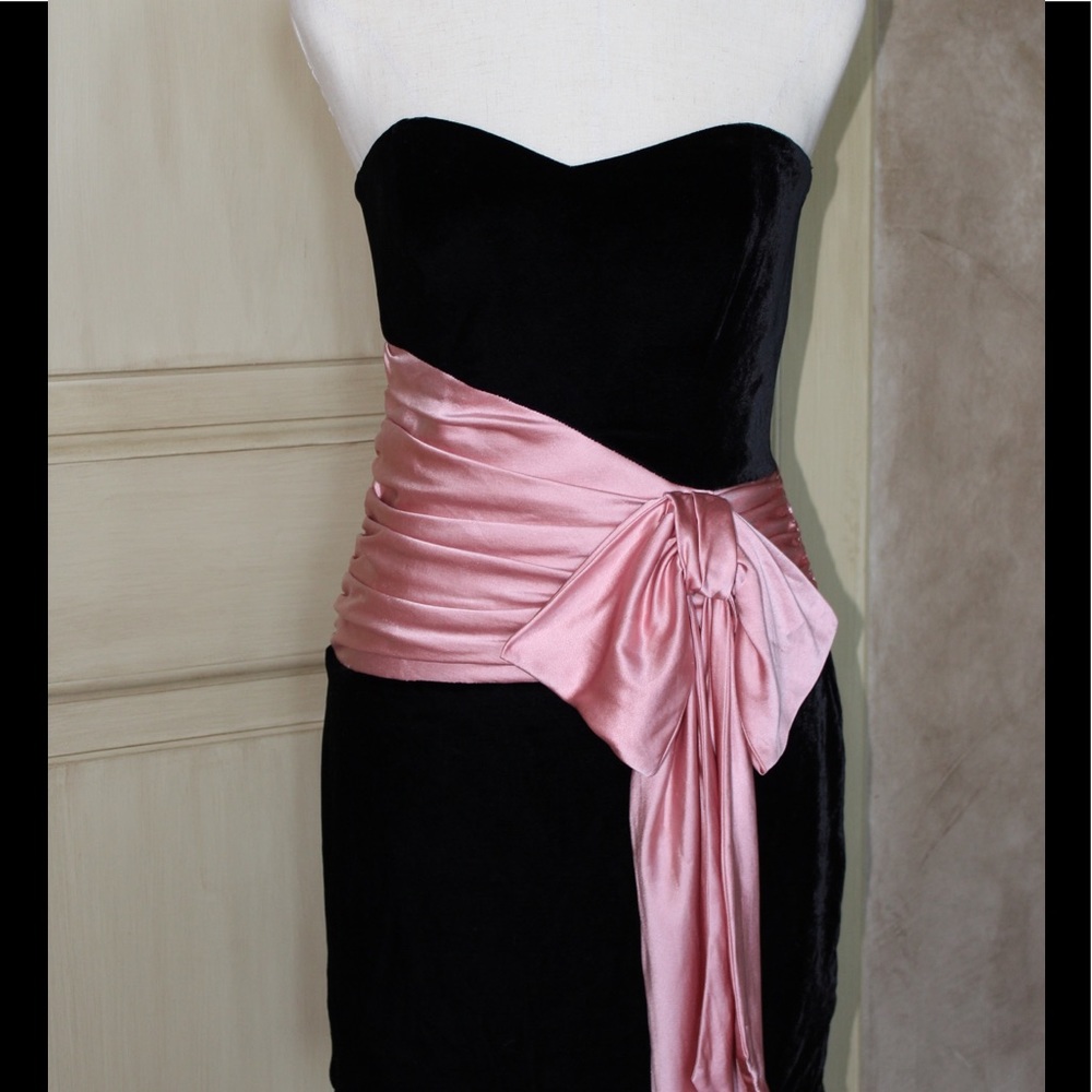 BETSY JOHNSON Velvet and Satin Dress