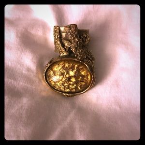 Authentic YSL Arty Ring- Bronze/Gold