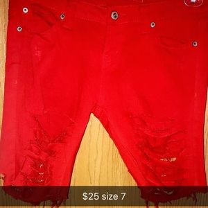 Women's distressed shorts