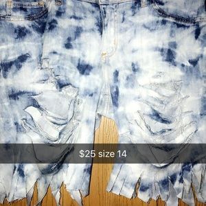 Women's distressed jean shorts