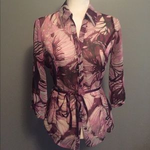 Pink button up shirt