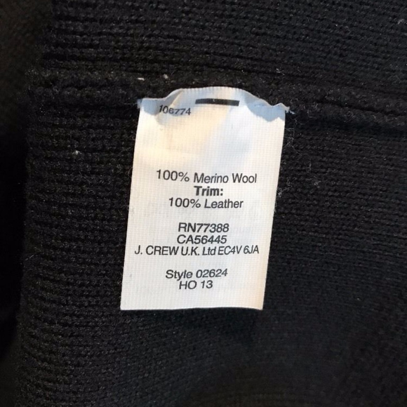 J.crew Merino Leather Pocket Wool Tunic Black Sz S - Picture 8 of 8