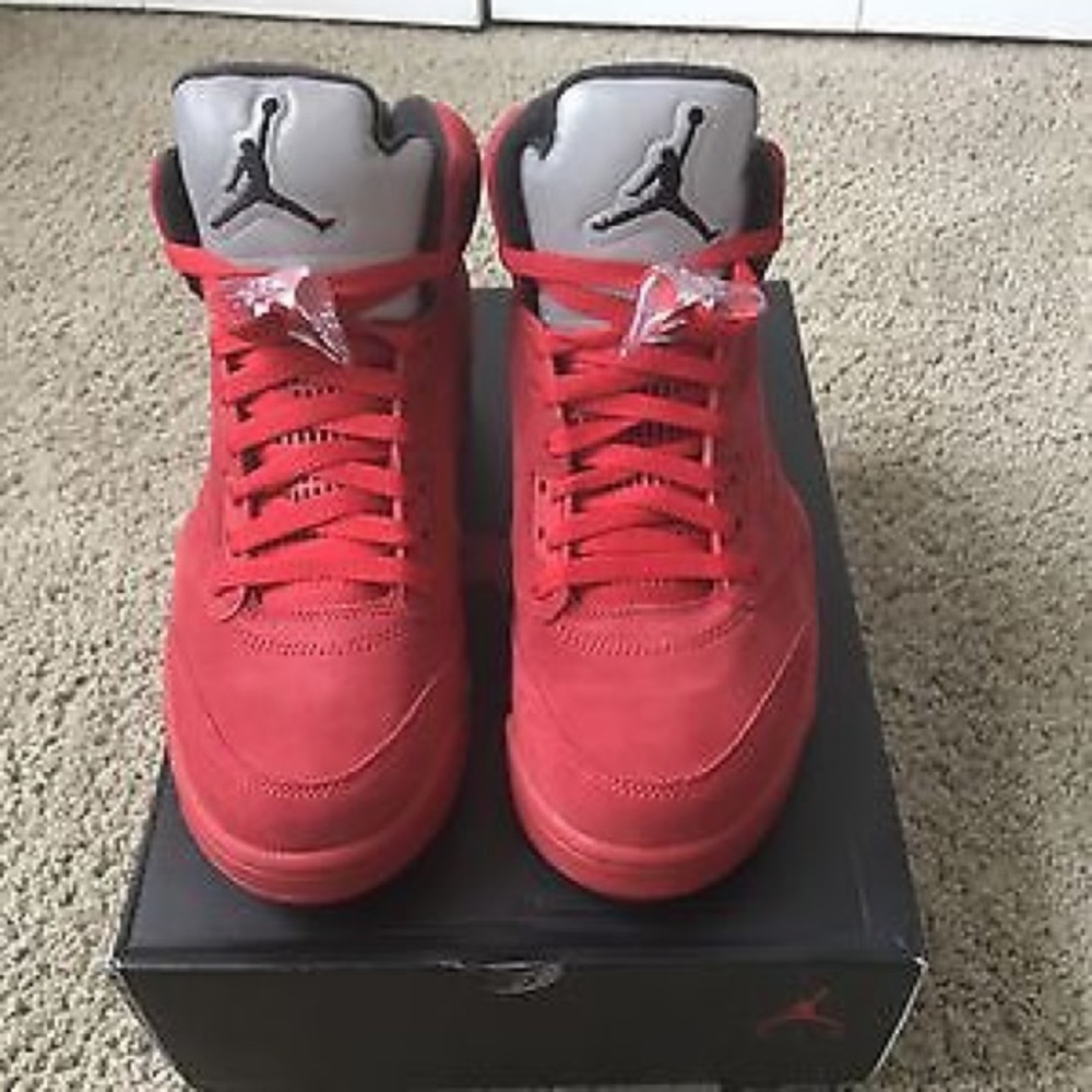 Red Suede 5s