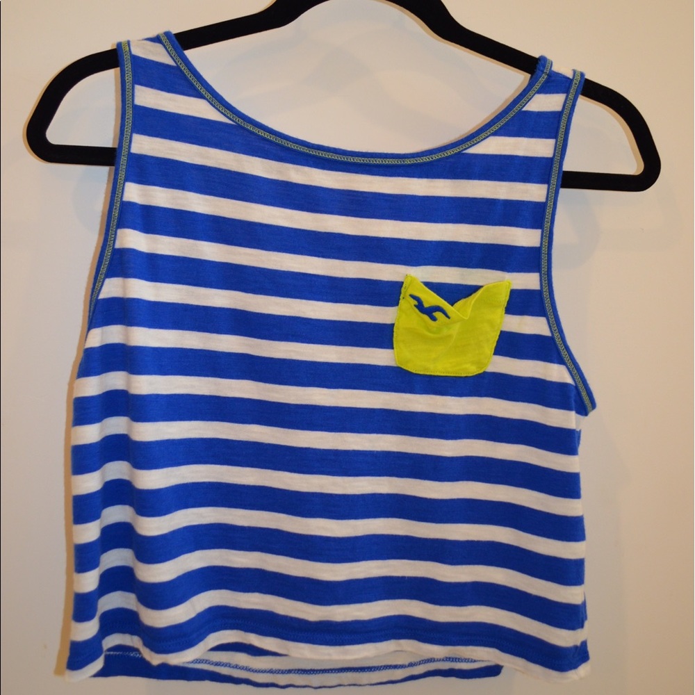 Hollister Striped Crop with Pocket
