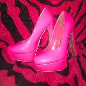 Neon Pink heels
