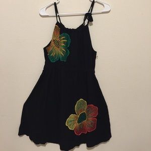 Hibis lace works dress.