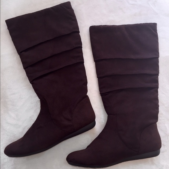 Rampage Shoes - Rampage Women's Korrie Brown Tall Faux Suede Boots