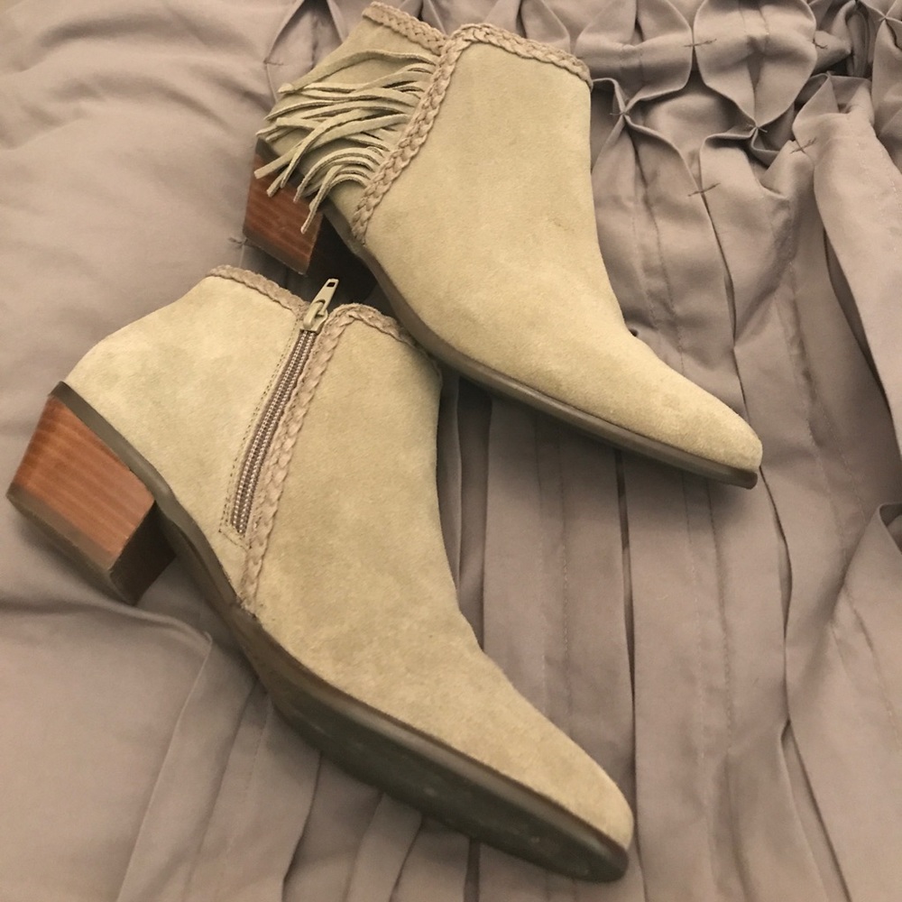 Ankle Boots Grey Suede Size 10