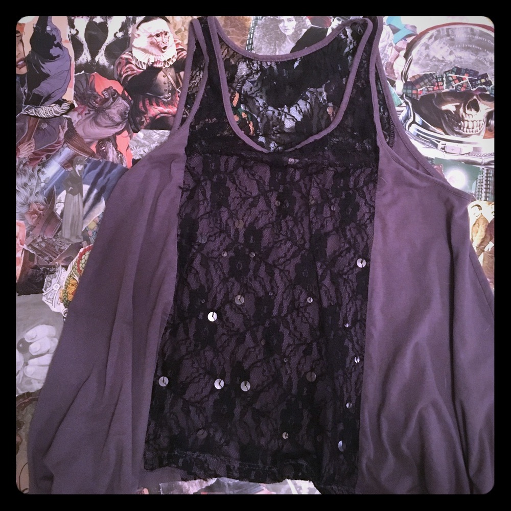Urban Outfitters ecote crop lace tank
