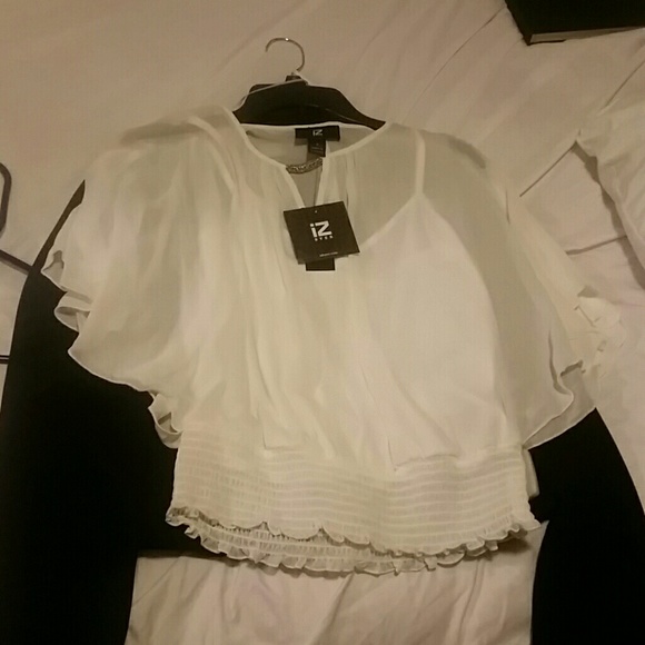 One shirt, crop top tank, and suit jacket - Picture 1 of 6