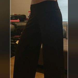 brown size L wide leg fold over susana monaco pant