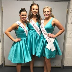 Turquoise cocktail dress size 6