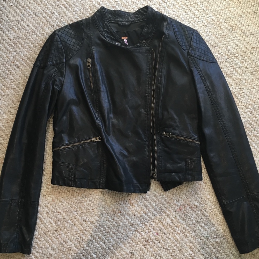 Free People Leather Moto Jacket