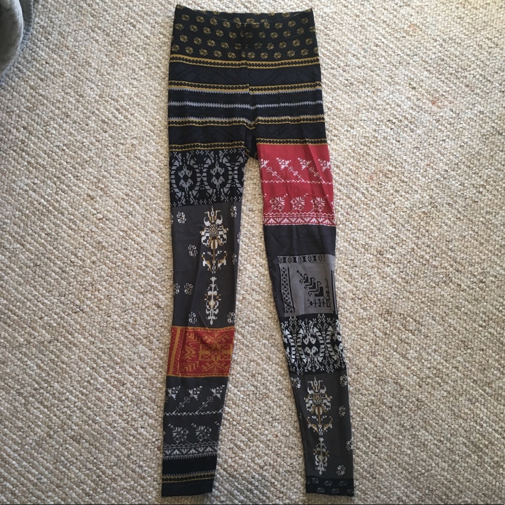 Free People Patterned Knit Leggings