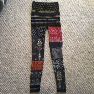 Free People Patterned Knit Leggings