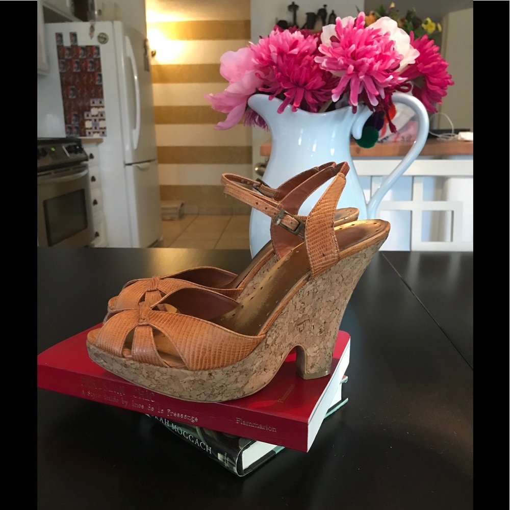 BCBG Cork Sandals