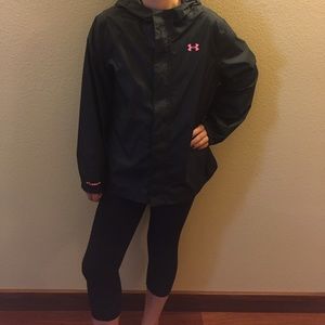 Black raincoat