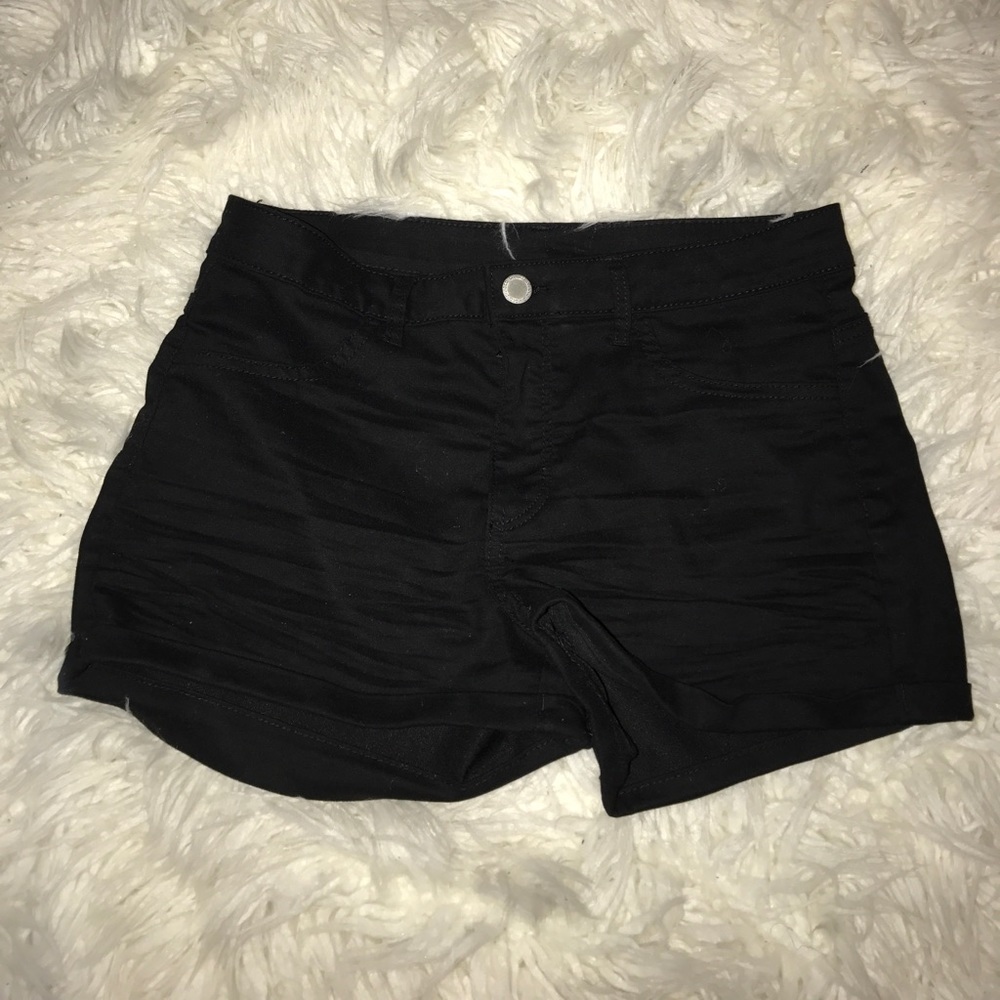 Black High Rise Shorts
