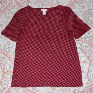 Red 50s Style Blouse