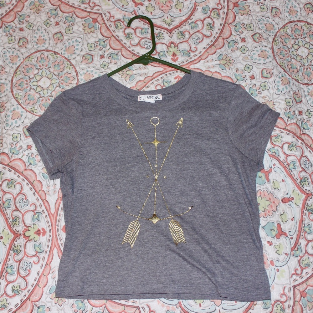 Billabong T Shirt with Gold Arrows