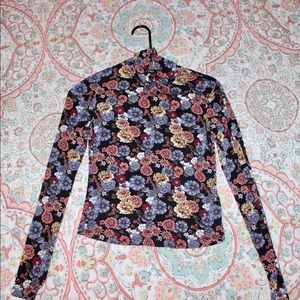 Floral Turtleneck