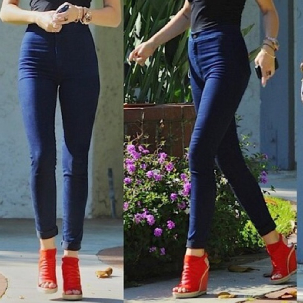 American Apparel dark wash indigo easy jean