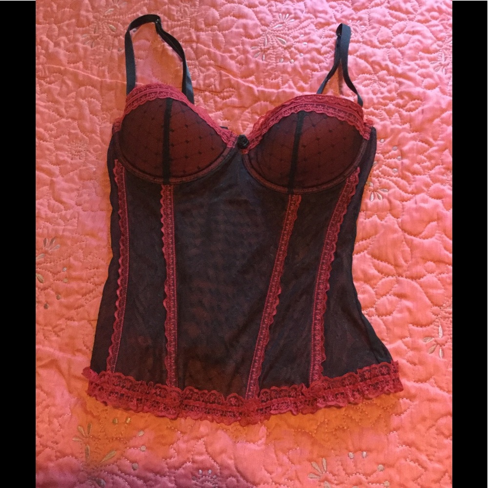 Brand New H&M Red /Black Corset Top