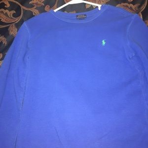 Long sleeve polo flannel tshirt in size 10-12