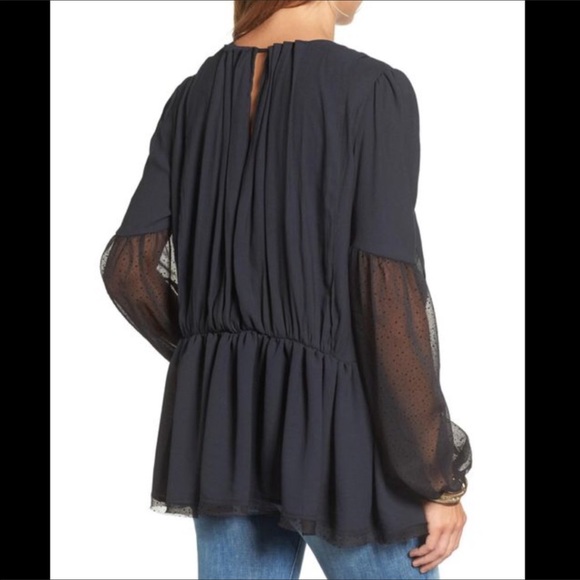 FREE PEOPLE chiffon keyhole back tunic - Picture 3 of 4