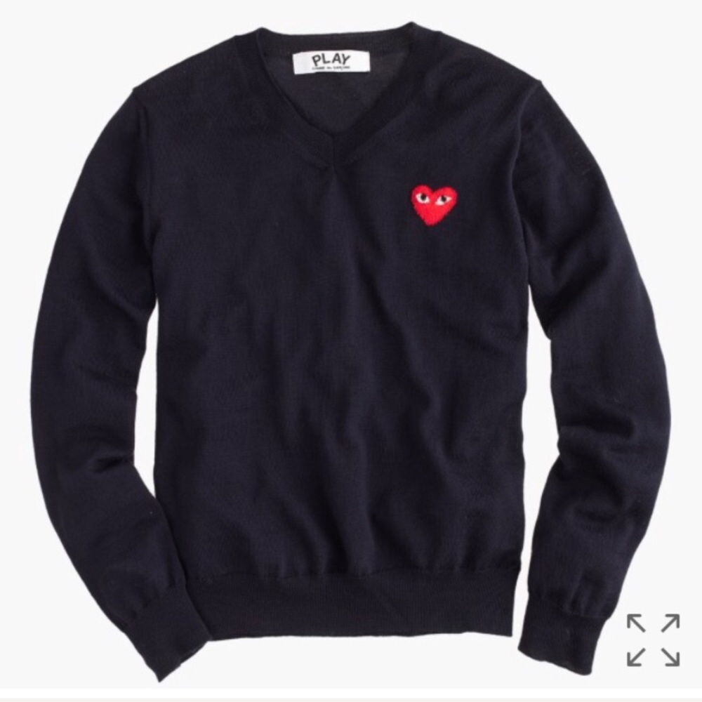 PLAY Comme des Garcons wool v neck sweater