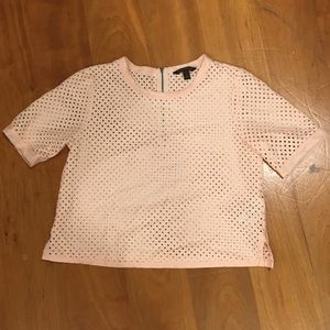 Banana Republic mesh pink/peach crop top size S