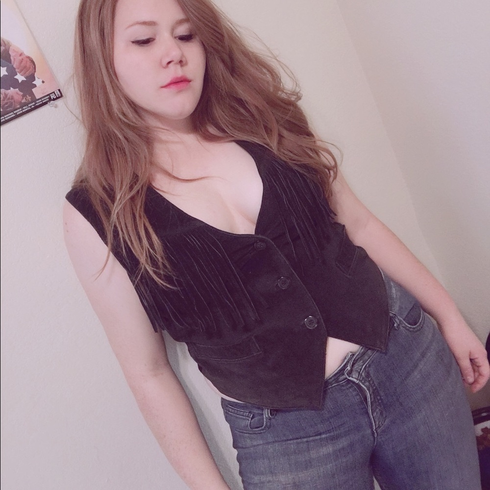 Black Leather Vest