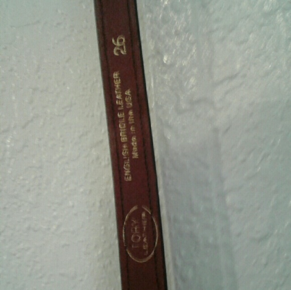 Tory Leather Bridle Belt 26" Half Inch Wide - Picture 6 of 6