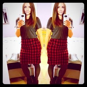 JustFab plaid skirt
