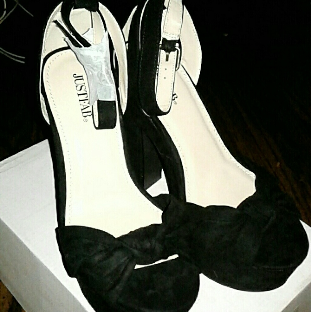 Justfab black dress  heels