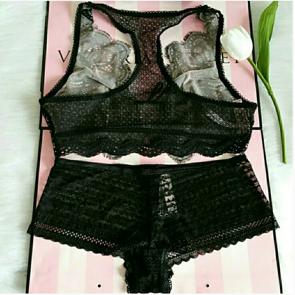 VS Dream Angels Bralette L & Lace Panty L .nwt - Picture 2 of 3